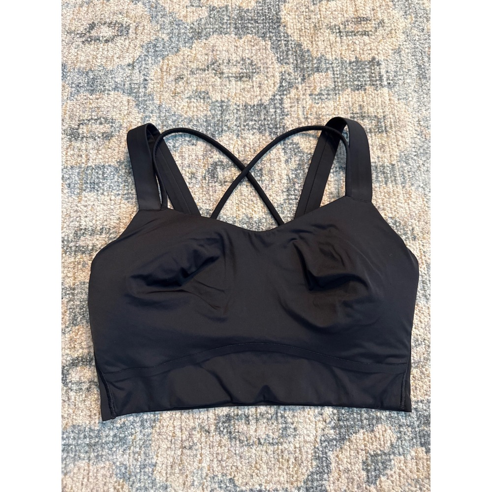 Lululemon Like a Cloud Longline Bra D/DD Cup Black Size 10 Excellent Condition